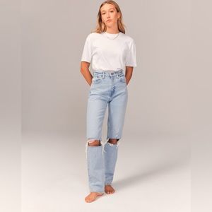 The 90s straight ultra high rise abercrombie jeans size 14 long